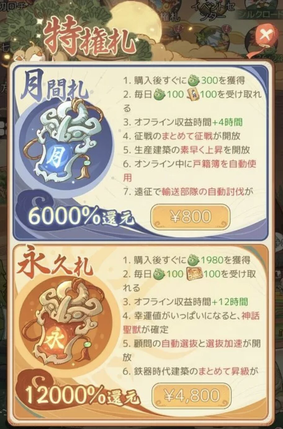 特権札